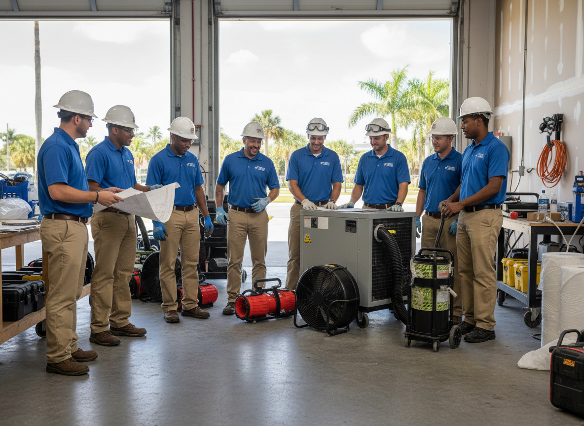 The Mold Remediation Fort Myers FL team at work in Fort Myers