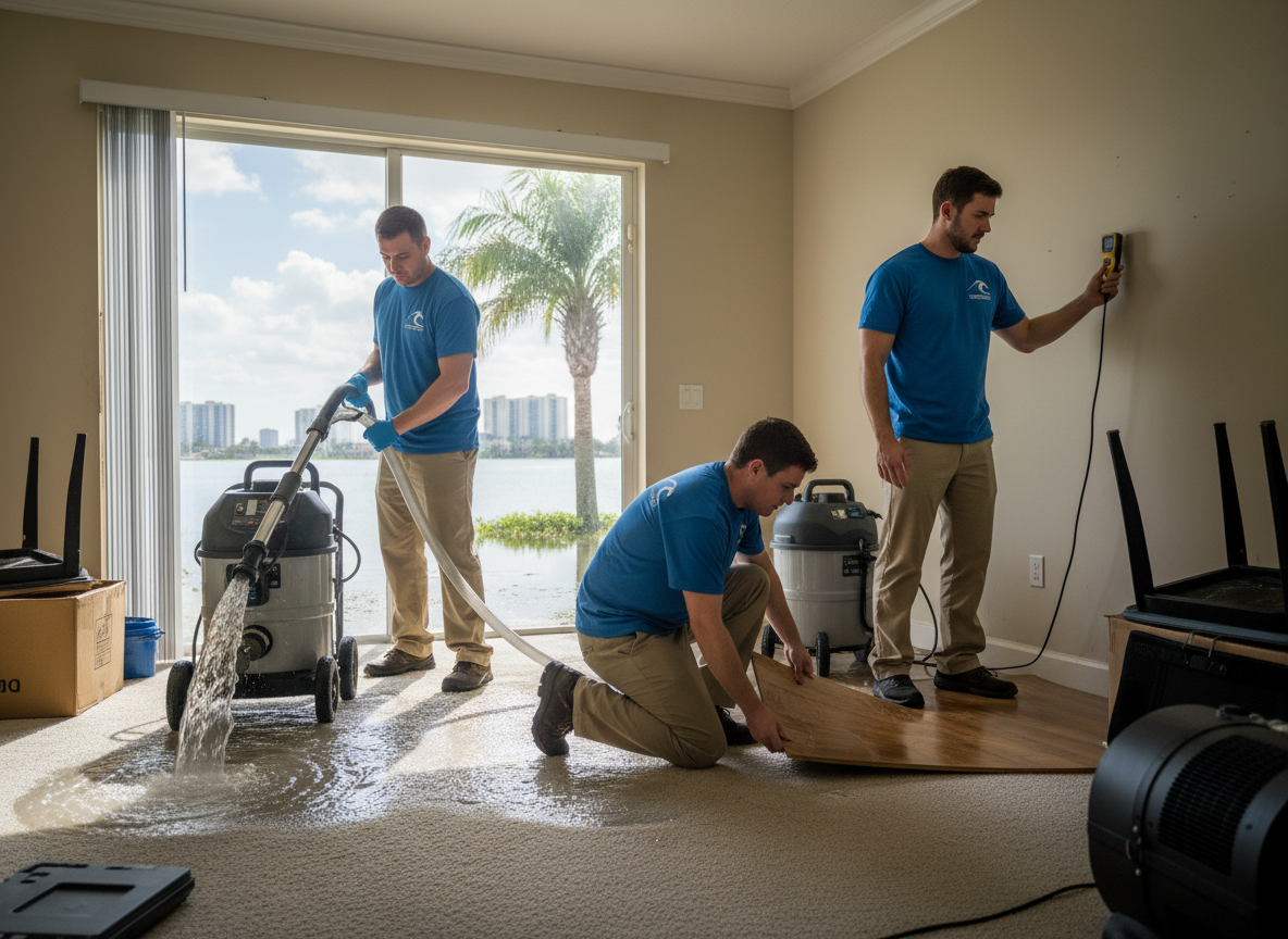 water damage restoration work by Mold Remediation Fort Myers FL in Fort Myers, Florida